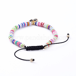 Nylon regolabile bracciali intrecciati cavo di perline&nbsp;BJEW-JB05100-02