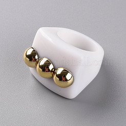 Непрозрачные акриловые кольца на палец RJEW-T010-11