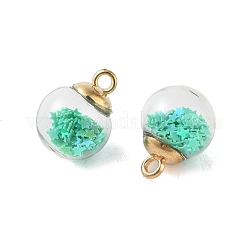 Стеклянные круглые подвески GLAA-P063-01G-06