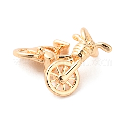 旅をテーマにした真鍮ペンダント  ゴールドカラー  丸カン付き  自転車  14x15x5mm  穴：4mm&nbsp;LS-KK-K301-01C-G