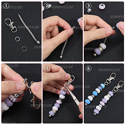 20 комплект подвесных украшений из нержавеющей стали с бусинами своими руками KEYC-SC0001-21