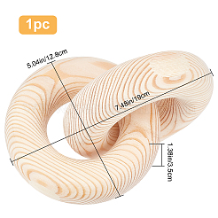 Подвеска из деревянной цепочки&nbsp;HJEW-WH0036-16A
