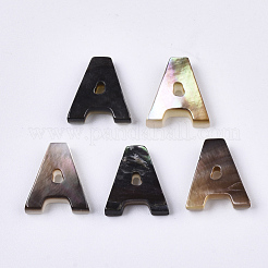 Натуральные черные бусины из ракушек для губ SSHEL-S265-001-M