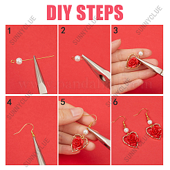 Kit para hacer aretes colgantes con temática de San Valentín&nbsp;DIY-SC0028-96