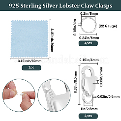 4 pz. 925 fermagli per aragosta in argento sterling&nbsp;STER-BBC0009-40C