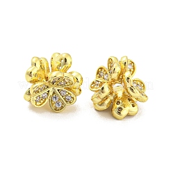 Латунные прозрачные бусины из циркония&nbsp;KK-P243-07G