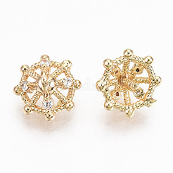 Латунные микропрозрачные кубические циркониевые подвески на колышки KK-N231-210-NF