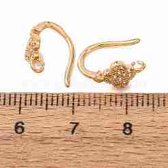 Messing-Mikro pflastern Zirkonia Ohrhaken&nbsp;KK-CBA8EB2-06G