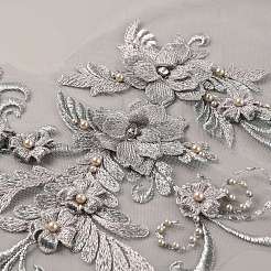 3D-Blumen-Organgza-Polyester-Stickerei-Ornament-Zubehör&nbsp;DIY-WH0308-243A