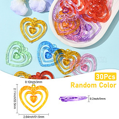 30шт прозрачные акриловые подвески&nbsp;OACR-SP0001-88