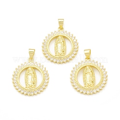 Покрытие стойки латунь микропаве прозрачные подвески из кубического циркония&nbsp;KK-C011-38G