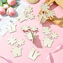 絵画芸術のための未完成の空白の木片  焼き絵  家の装飾  トウモロコシの穂の黄色  花  71~130x69~100x2.5mm&nbsp;WOOD-CJC0011-16C