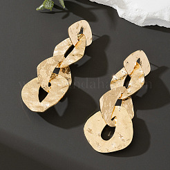 Серьги-гвоздики с закрученной подвеской из сплава&nbsp;FS-WG09946-01