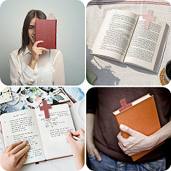 4шт 2 цвета кожаные закладки AJEW-CP0003-82C