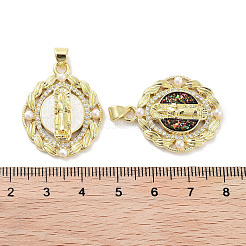 Латунные микропаве прозрачные подвески с фианитом&nbsp;KK-L213-004G