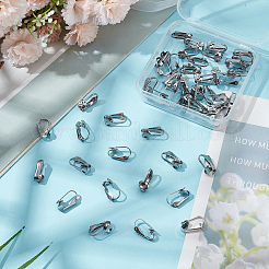 50 шт. фурнитура для сережек-клипс из нержавеющей стали 304&nbsp;STAS-AR0002-43