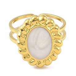 Кольца-манжеты из нержавеющей стали 304 с эмалью для женщин&nbsp;RJEW-F166-39G-01