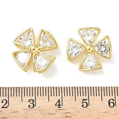 Латунные микропаве прозрачные подвески с фианитом KK-P342-12G