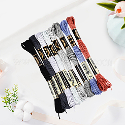 8 моток ниток полиэстеровых швейных 8 цветов OCOR-WH20074-09G