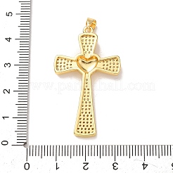 Pendenti in zirconi cubici trasparenti in micro pavè di ottone&nbsp;KK-P352-02B-G