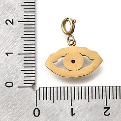 Подвеска из нержавеющей стали 304 со стразами&nbsp;STAS-H202-13G-02