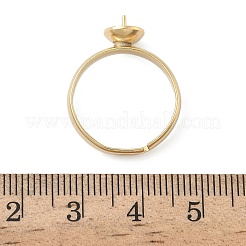 Регулируемые латунные колышки-штифты для полусверленных бусин&nbsp;KK-K414-02A-G