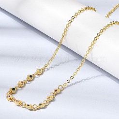 Ожерелья с подвесками в форме сердца из латуни с микропаве и кубическим цирконием&nbsp;NJEW-B157-13G