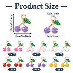 60шт 6 цвета сплава эмаль подвески&nbsp;FIND-TA0002-31