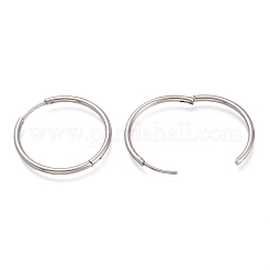 Серьги-кольца huggie hoop из нержавеющей стали 304 EJEW-L256-02B-P