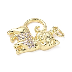 Латунные микро проложить кубического циркония подвески&nbsp;ZIRC-I356-03G-02