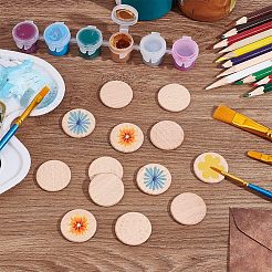 50 шт. необработанных кабошонов из натурального бука WOOD-HY0001-01