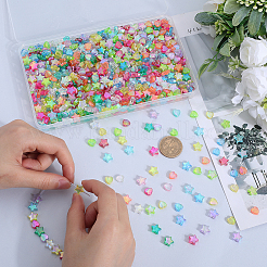 800шт 2 стиля экологически чистые прозрачные акриловые бусины TACR-SP0001-01A