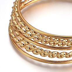 Наборы буддийских браслетов из нержавеющей стали 304&nbsp;BJEW-F363-06G-A