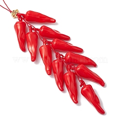 Подвесные украшения из акрила в виде перца HJEW-JM02545