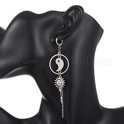 Boucles d'oreilles créoles en acier inoxydable 304 et laiton&nbsp;EJEW-TA00802