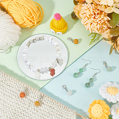 Осенний кулон в виде тыквы из натуральных драгоценных камней HJEW-AB00610