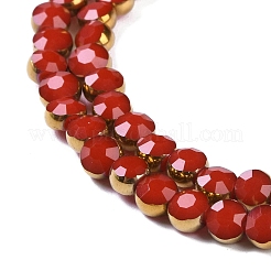 Стеклянные бусины с гальваническим покрытием  EGLA-Q128-03A