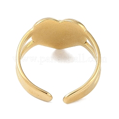 Placcatura ionica (ip) 304 acciaio inossidabile smaltato anelli a forma di cuore polsino per le dita&nbsp;RJEW-L107-059G-02