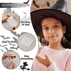 2 Stück Silikonformen für Halloween-Tropfenanhänger im 2-Stil&nbsp;DIY-TA0004-99
