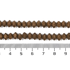 Brins de perles de pierre de lave naturelle galvanisées&nbsp;G-A234-F02-01B