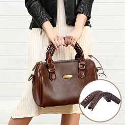 2 pièce de revêtement pour poignée de sac en cuir de vachette&nbsp;DIY-WH0750-355A