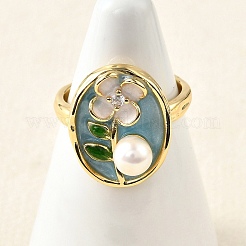 Манжеты из латуни с эмалью RJEW-K291-03G-01