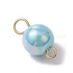 Круглые подвески-коннекторы из непрозрачного акрила с цветным покрытием ab&nbsp;PALLOY-JF03543-01