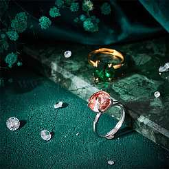 1 шт регулируемые кольца для пальцев из стерлингового серебра с родиевым покрытием&nbsp;STER-BC0002-02P