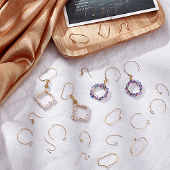 60 шт. 6 латунных крючка для сережек&nbsp;KK-BC0008-64