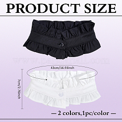 2 faux col en coton bicolore&nbsp;DIY-ME0003-25