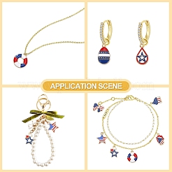 50шт 10 стиля подвески из сплава с эмалью&nbsp;ENAM-CJ0003-08