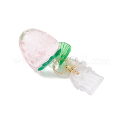 Клубничные прозрачные акриловые мобильные пылезащитные заглушки HJEW-JM04314-02