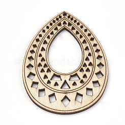 Неокрашенные деревянные большие подвески&nbsp;LS-X-WOOD-T008-39