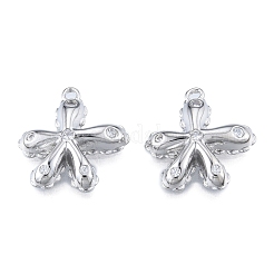 Латунные микропаве прозрачные подвески с фианитом&nbsp;KK-N216-590P